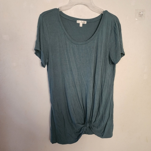 Mime Britton Green Short Sleeve Top Size S - Picture 1 of 5